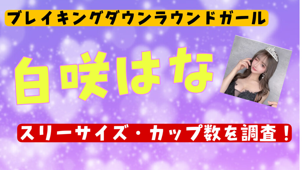 白咲はなのスリーサイズやカップ数を紹介【ブレイキングダウンラウンドガール】